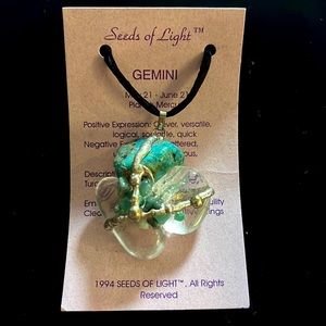 Vintage Seeds of Light Gemini necklace